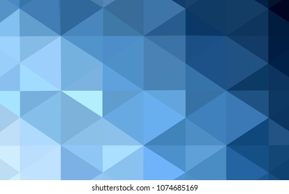 Light BLUE vector shining triangular backdrop. Shining colored illustration in a new style. The template for cell phone's backgrounds.