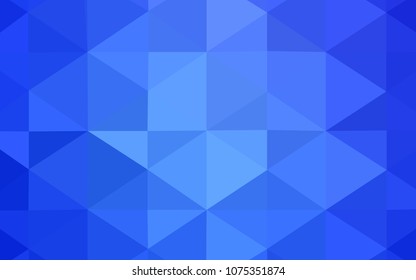 Light BLUE vector shining triangular backdrop. Triangular geometric sample with gradient.  Brand-new style for your business design.