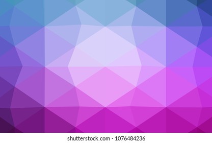 Light BLUE vector shining triangular backdrop. Creative geometric illustration in Origami style with gradient. That pattern can be used as a part of a brand book.