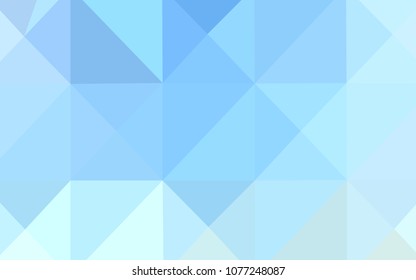 Light BLUE vector shining triangular cover. Elegant bright polygonal illustration with gradient. Brand-new design for your business.