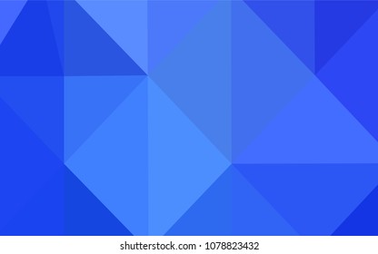 Light BLUE vector shining triangular layout. Modern geometrical abstract illustration with gradient. A new texture for your design.