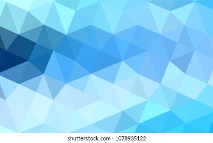 Light BLUE vector shining triangular layout. Shining polygonal illustration, which consist of triangles. That new template can be used for your brand book.