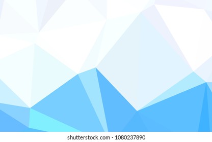 Light BLUE vector shining triangular cover. Modern geometrical abstract illustration with gradient. The template for cell phone's backgrounds.
