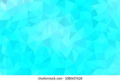 Light BLUE vector shining triangular backdrop. Geometric illustration in Origami style with gradient.  Brand new design for your business.