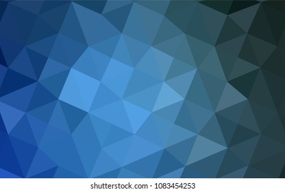 Light BLUE vector shining triangular backdrop. Elegant bright polygonal illustration with gradient. Textured pattern can be used for background.