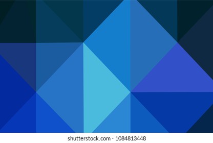 Light BLUE vector shining triangular cover. Creative illustration in halftone style with gradient. A completely new template for your business design.