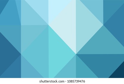 Light BLUE vector shining triangular cover. Triangular geometric sample with gradient.  A completely new design for your business.