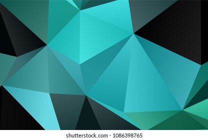 Light BLUE vector shining triangular background. Brand-new colored illustration in blurry style with gradient. The template can be used as a background for cell phones.