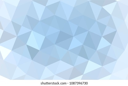 Light BLUE vector shining triangular layout. Shining polygonal illustration, which consist of triangles. A completely new design for your business.