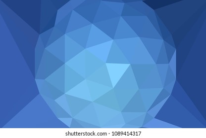 Light BLUE vector shining triangular cover with a gem in a centre. Elegant polygonal illustration with gradient. Textured pattern for your backgrounds.