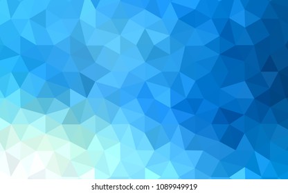 Light BLUE vector shining triangular layout. Colorful illustration in abstract style with triangles. Textured pattern for your backgrounds.