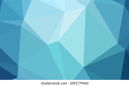 Light BLUE vector shining triangular layout. Colorful illustration in abstract style with gradient. That new template can be used for your brand book.