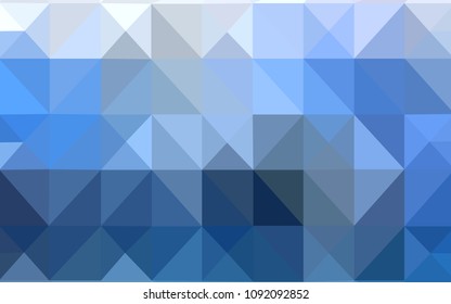 Light BLUE vector shining triangular backdrop. Triangular geometric sample with gradient.  A completely new template for your banner.