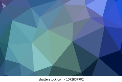 Light BLUE vector shining triangular layout. Polygonal abstract illustration with gradient. Brand new style for your business design.