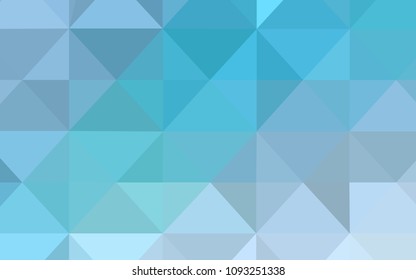 Light BLUE vector shining triangular cover. Creative geometric illustration in Origami style with gradient. A completely new design for your leaflet.