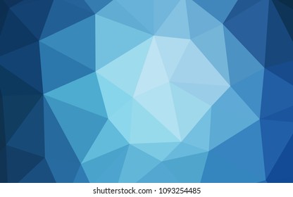 Light BLUE vector shining triangular backdrop. A sample with polygonal shapes. Template for cell phone's backgrounds.