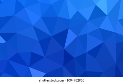 Light BLUE vector shining triangular cover. Elegant bright polygonal illustration with gradient. Brand new style for your business design.