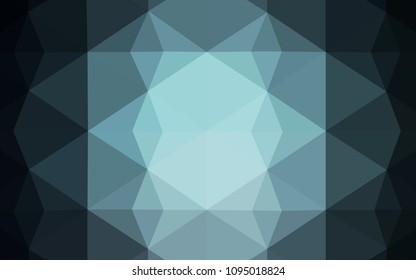 Light BLUE vector shining triangular cover. Colorful illustration in polygonal style with gradient. Brand new design for your business.