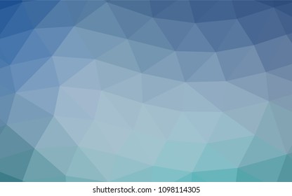 Light BLUE vector shining triangular pattern. Shining illustration, which consist of triangles. A new texture for your design.