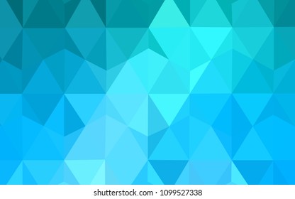 Light BLUE vector shining triangular backdrop. Modern abstract illustration with triangles. Completely new template for your banner.