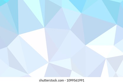 Light BLUE vector shining triangular cover. Elegant bright polygonal illustration with gradient. New template for your brand book.
