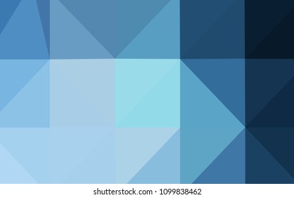 Light BLUE vector shining triangular layout. Modern geometrical abstract illustration with gradient. Textured pattern can be used for background.