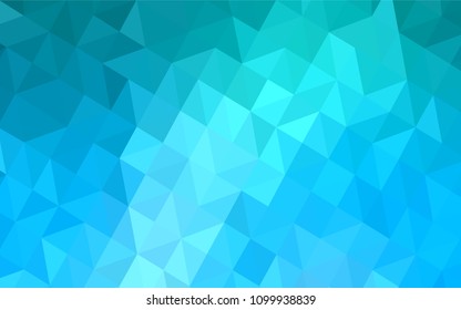 Light BLUE vector shining triangular backdrop. Colorful illustration in abstract style with triangles. Textured pattern for your backgrounds.