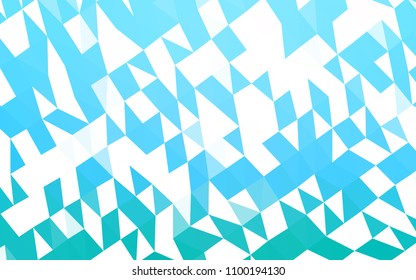 Light BLUE vector shining triangular template. Geometric illustration in Origami style with gradient.  Brand new design for your business.