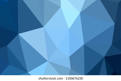 Light BLUE vector shining triangular layout. Colorful abstract illustration with triangles. Brand new style for your business design.