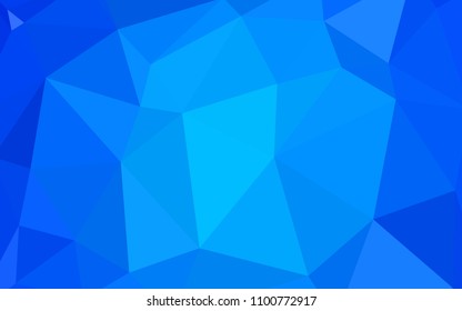 Light BLUE vector shining triangular cover. Elegant bright polygonal illustration with gradient. Polygonal design for your web site.
