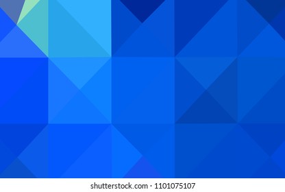 Light BLUE vector shining triangular cover. A sample with polygonal shapes. Brand-new style for your business design.