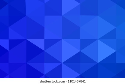 Light BLUE vector shining triangular cover. Colorful illustration in polygonal style with gradient. Textured pattern can be used for background.