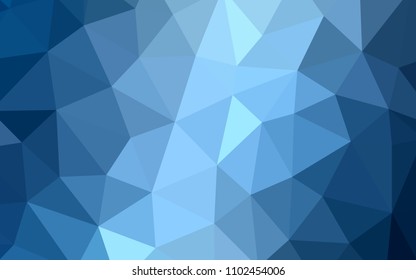 Light BLUE vector shining triangular cover. Elegant bright polygonal illustration with gradient. Completely new template for your banner.
