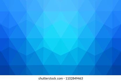 Light BLUE vector shining triangular layout. A completely new color illustration in a polygonal style. Textured pattern for your backgrounds.
