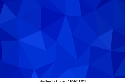 Light BLUE vector shining triangular cover. A sample with polygonal shapes. A completely new design for your leaflet.