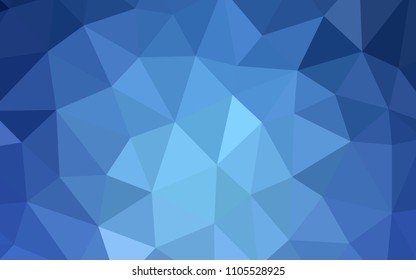 Light BLUE vector shining triangular layout. Triangular geometric sample with gradient.  Pattern for a brand book's backdrop.