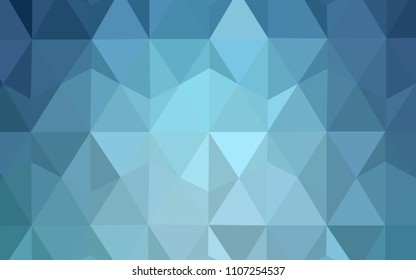 Light BLUE vector shining triangular backdrop. Colorful illustration in abstract style with triangles. Completely new template for your banner.