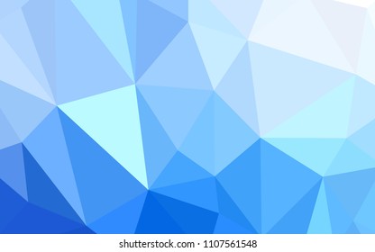 Light BLUE vector shining triangular layout. Colorful illustration in polygonal style with gradient. Brand new design for your business.