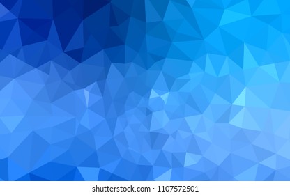 Light BLUE vector shining triangular backdrop. Creative illustration in halftone style with triangles. Brand new design for your business.
