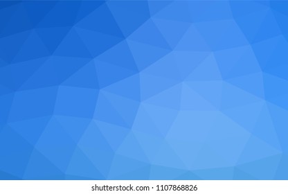 Light BLUE vector shining triangular background. A completely new color illustration in a vague style. Brand new design for your business.