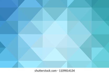 Light BLUE vector shining triangular cover. Creative illustration in halftone style with triangles. Brand new design for your business.