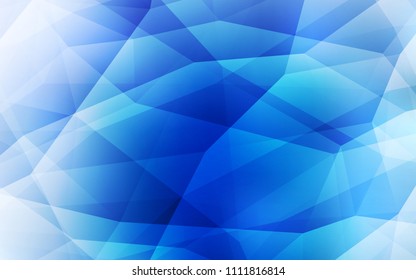 Light BLUE vector shining triangular backdrop. Modern abstract illustration with triangles. Best triangular design for your business.
