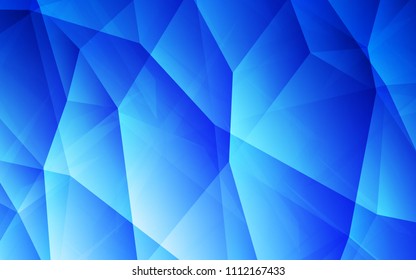 Light BLUE vector shining triangular backdrop. Modern abstract illustration with triangles. A completely new design for your leaflet.