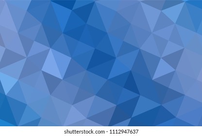 Light BLUE vector shining triangular cover. Triangular geometric sample with gradient.  Triangular pattern for your business design.
