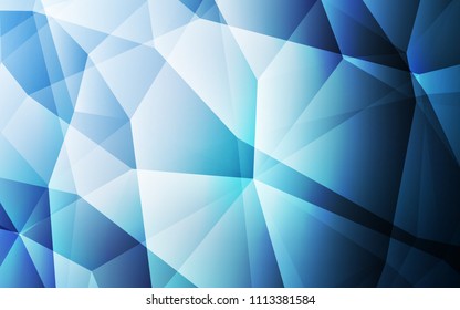 Light BLUE vector shining triangular layout. Colorful illustration in polygonal style with gradient. Completely new template for your banner.