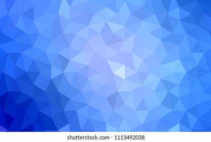 Light BLUE vector shining triangular cover. Shining colorful illustration with triangles. A completely new design for your leaflet.