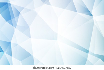 Light BLUE vector shining triangular layout. Creative geometric illustration in Origami style with gradient. A new texture for your web site.