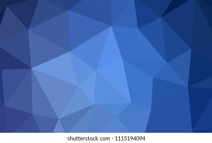 Light BLUE vector shining triangular layout. Polygonal abstract illustration with gradient. Best triangular design for your business.