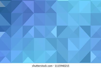 Light BLUE vector shining triangular cover. Geometric illustration in Origami style with gradient.  Polygonal design for your web site.