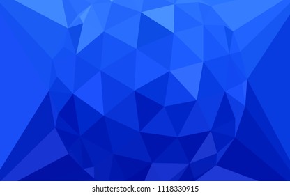 Light BLUE vector shining triangular layout with a gem in a centre. Polygonal abstract illustration with gradient. Textured pattern for your backgrounds.